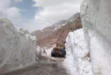 گردنه برفگیر بیژن در جاده سی سخت بازگشایی شد