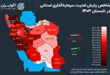 کدام استان کشور برای سرمایه‌گذاری امن‌تر است؟/ استان گلستان بهترین وضعیت و استان کهگیلویه و بویراحمد بدترین وضعیت در شاخص امنیت سرمایه‌گذاری گذاری