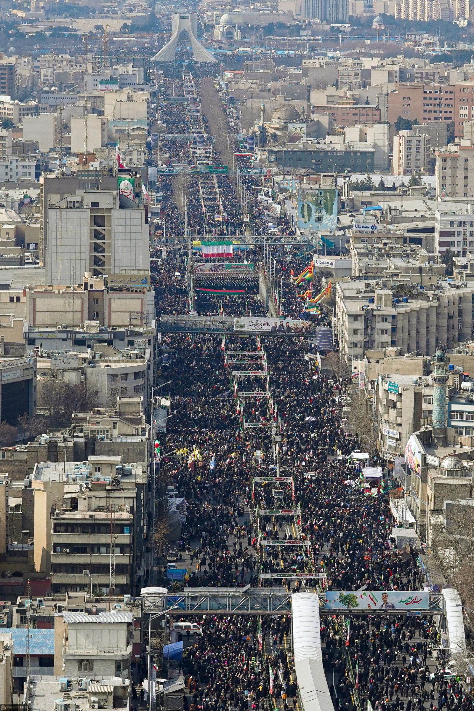 تصاویر هوایی راهپیمایی 22 بهمن‌ماه 1403